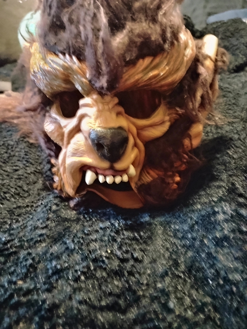 Brown Werewolf Full-Face Costume Mask for Men